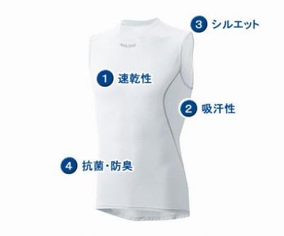 サイクル用メンズアンダーシャツ(春夏)の特徴