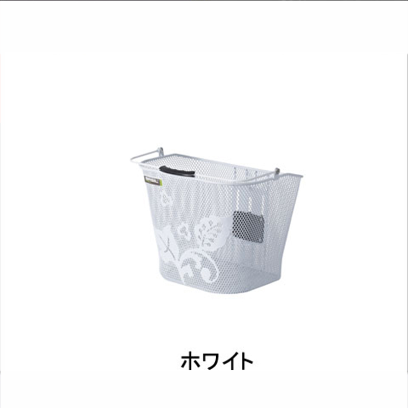 バジルサイクル用フロントバスケットSIMPLY FLOWER （シンプリーフラワー） ホワイトの1枚目の商品画像