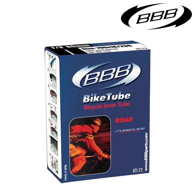 ビービービー仏式（フレンチ）バルブのサイクル用チューブ20×1.95タイヤ適合INNER TUBE （インナーチューブ ） 20×1 - FV48mm BTI-20の1枚目の商品画像