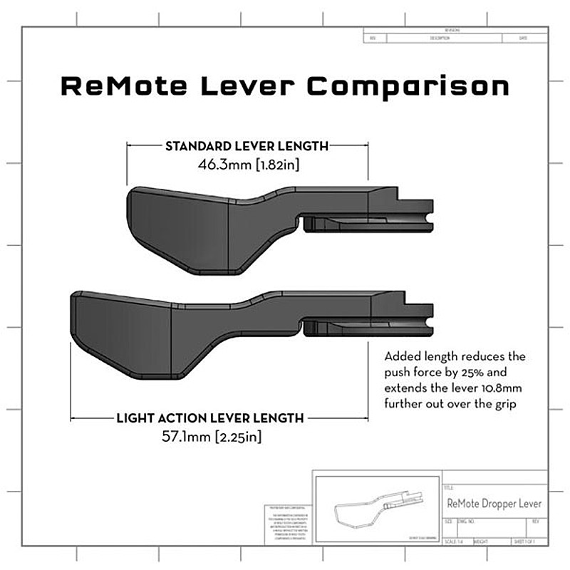 ウルフトゥースマウンテンバイク(MTB)用シフトレバー周辺部品ReMote Droper Lever Light Action for Shimano I-Spec EV （リモートドロッパーレバーライトアクション）シマノ I-Spec EVの5枚目の商品画像