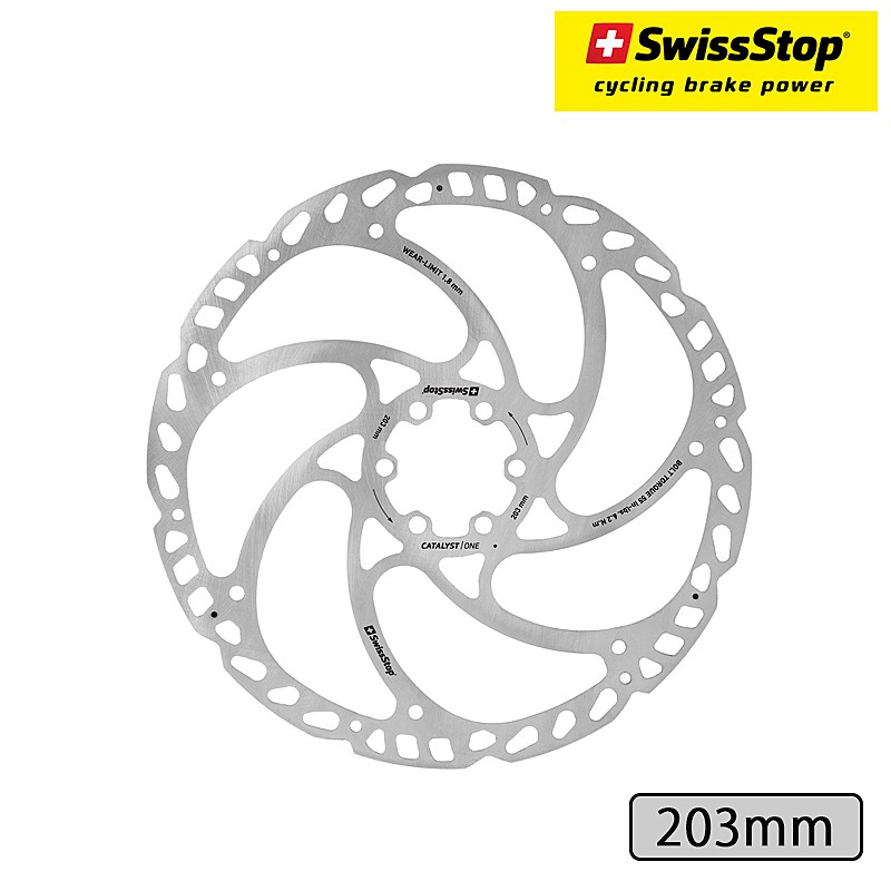 スイス ストップマウンテンバイク(MTB)用ディスクブレーキローターCatalyst One Disc Rotor 6-Bolt（カタリストワンディスクローター6ボルト）203mmの1枚目の商品画像