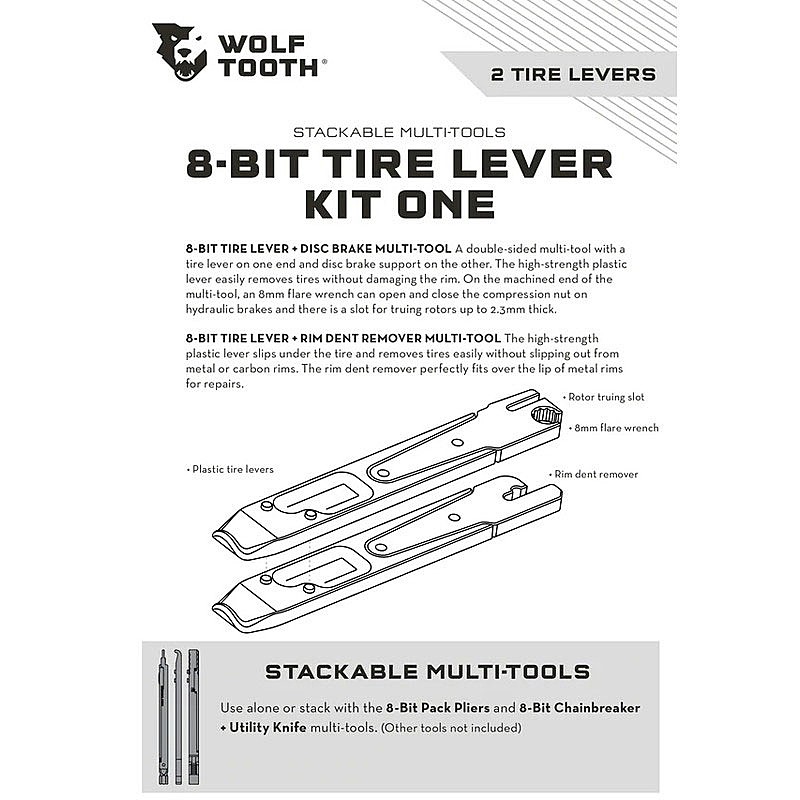 ウルフトゥースサイクル用携帯工具8-Bit Tire Lever Kit One（8ビットタイヤレバーキット1）の2枚目の商品画像