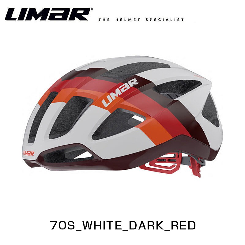 リマールロードバイク・MTB用バイザー無しヘルメット（JCF公認）AIR STRATOS（エアストラトス）70S WHITE DARK REDの1枚目の商品画像