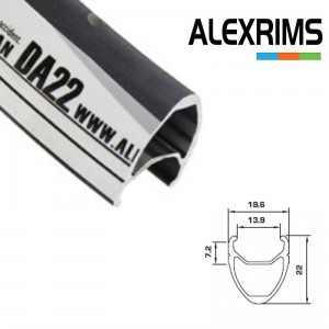 アレックスリムBMX用リム単体DA22の1枚目の商品画像