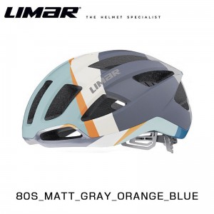 リマールロードバイク・MTB用バイザー無しヘルメット（JCF公認）AIR STRATOS（エアストラトス）80S MATT GRAY ORANGE BLUEの1枚目の商品画像