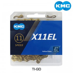 ケーエムシーロードバイク用チェーンX11EL-TI-N X11EL 11S用チェーン TI-GOLD-N 118Lの1枚目の商品画像